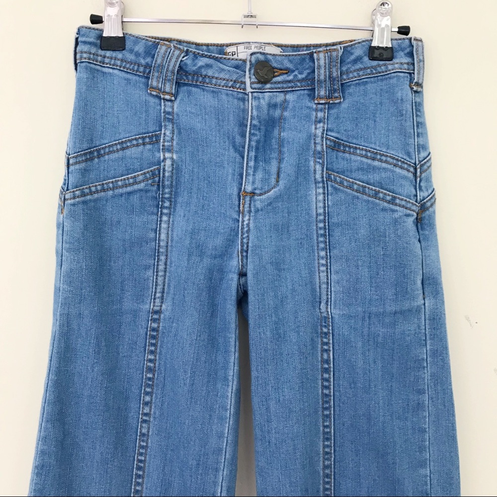 Free People Vintage Looking Flare Jeans - Picture 2 of 5